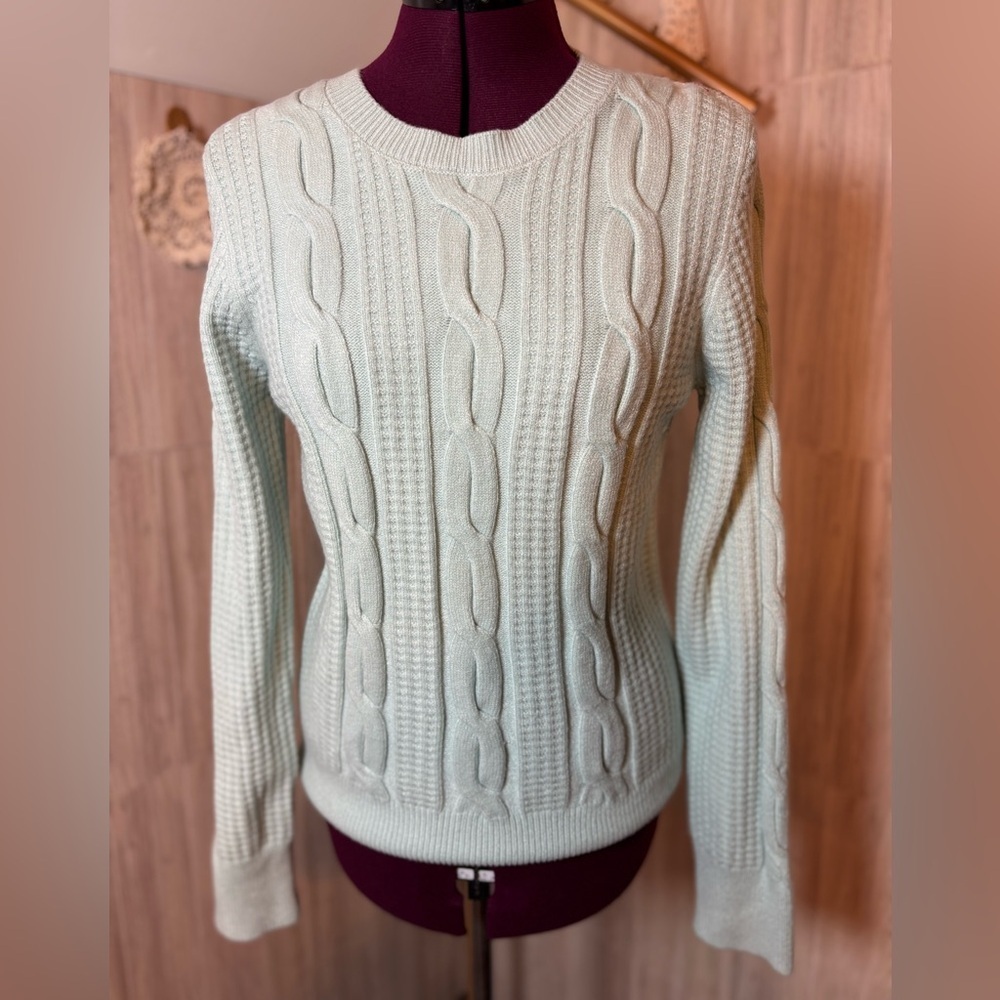 Philosophy Cable Knit Sweater - Light Mint